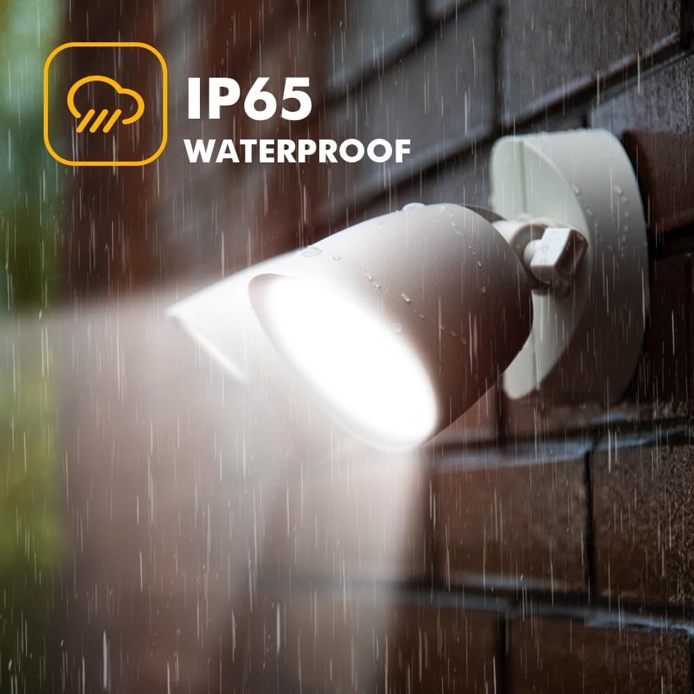 6222W 3500 Lumen 32 Watt 28 LED Dual-Head Floodlight Outdoor, Full Metal Design, Waterproof Exterior Security Wall