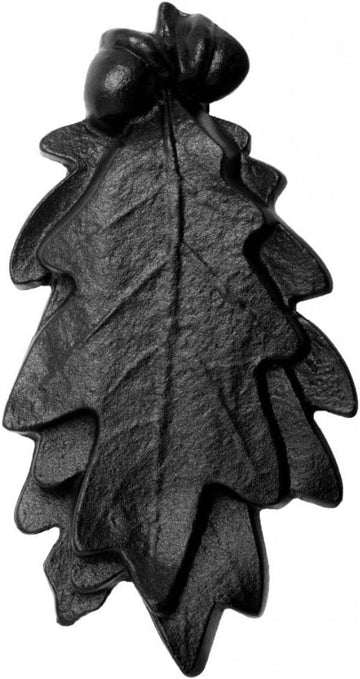 Oak Leaf Door Knocker Cast Iron RSF Finish 6 Inch Rustic Front Door Hardware with Mounting Screws