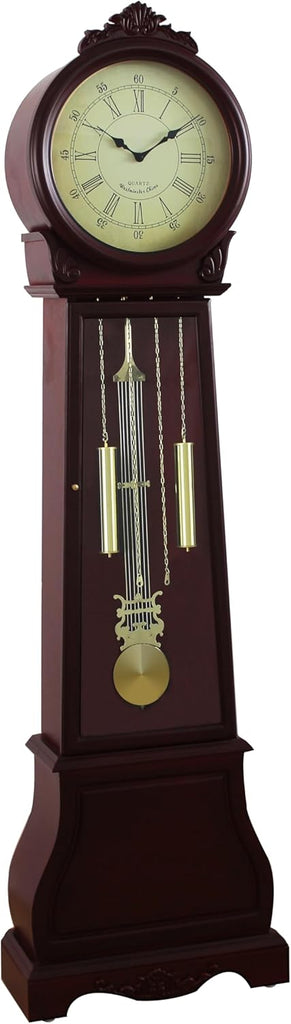 Traditional 72-Inch Floor Standing Grandfather Clock in Cherry Finish