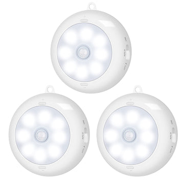 Motion Sensor Light Indoor, LED Night Light Closet Lights, Under Cabinet Battery Powered Ceiling Lights, AA Battery