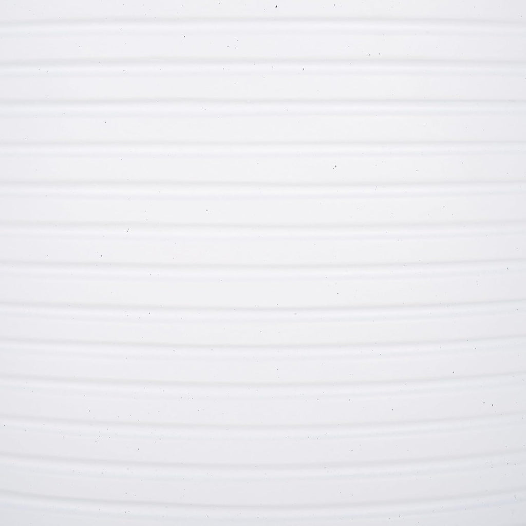 Outdoor - Nardo White Cement Ficonstone Planter Pot with Drainage Hole, Frost Resistant Garden Planter , Deck