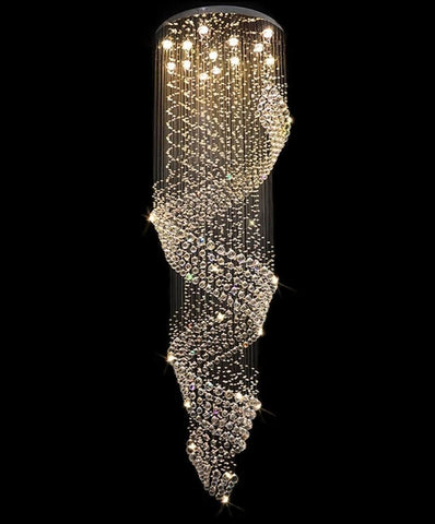 120" H Large Modern Chandelier for Villa Entrance Raindrop Chandeliers A100-B095SPMZN7