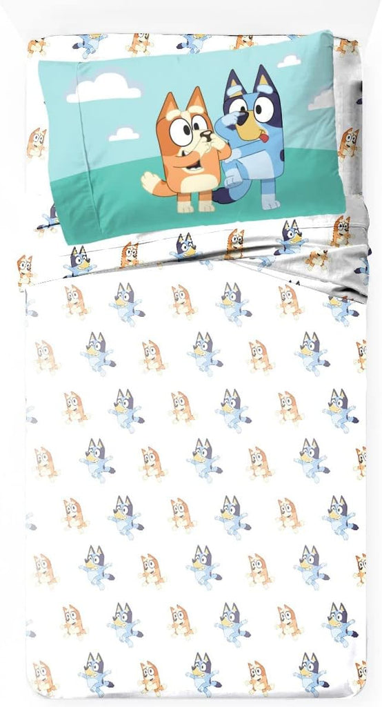 Kids Sheet Set with Fitted, Flat Sheets & Pillow Cover - Ultra-Soft Bedding with Pillowcase for Room Decor, White