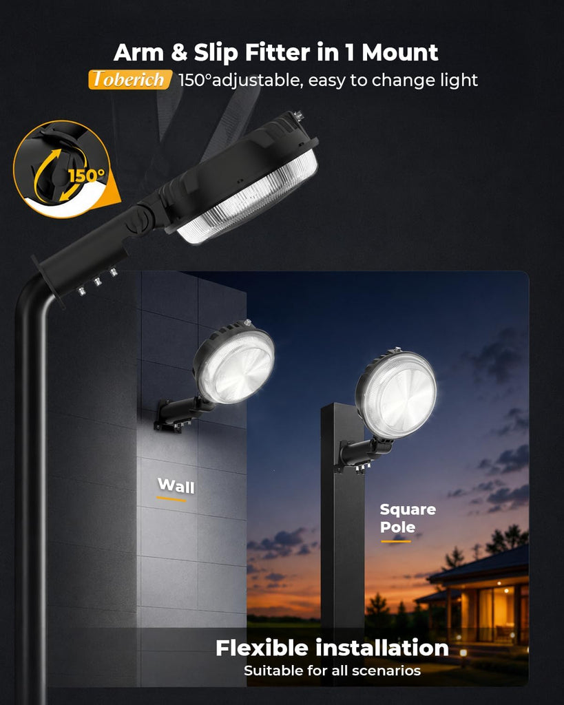 150W LED Barn Light Dusk to Dawn, 20000LM Outdoor Yard Light 6500K | Ultra Bright Security Light, Adjustable Angle