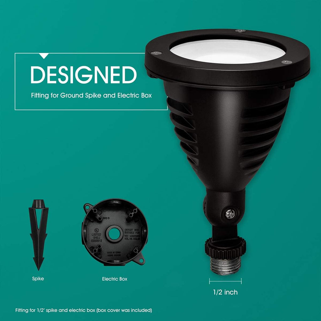 1100LM LED Waterproof Outdoor Landscape Spotlight, LED Flood Light | 12W Day Light LED Outdoor Spotlight, Landscape