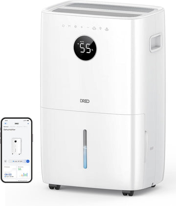 110-Pint Smart Dehumidifier for Basement, 4500 Ft² for Large Room, 2 Gallon Water Tank