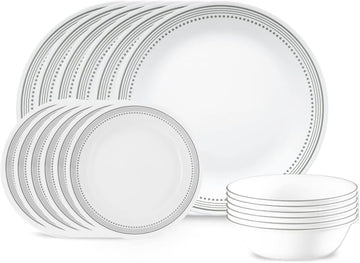 Vitrelle 18-Piece Service for 6 Dinnerware Set Triple Layer Glass and Chip Resistant