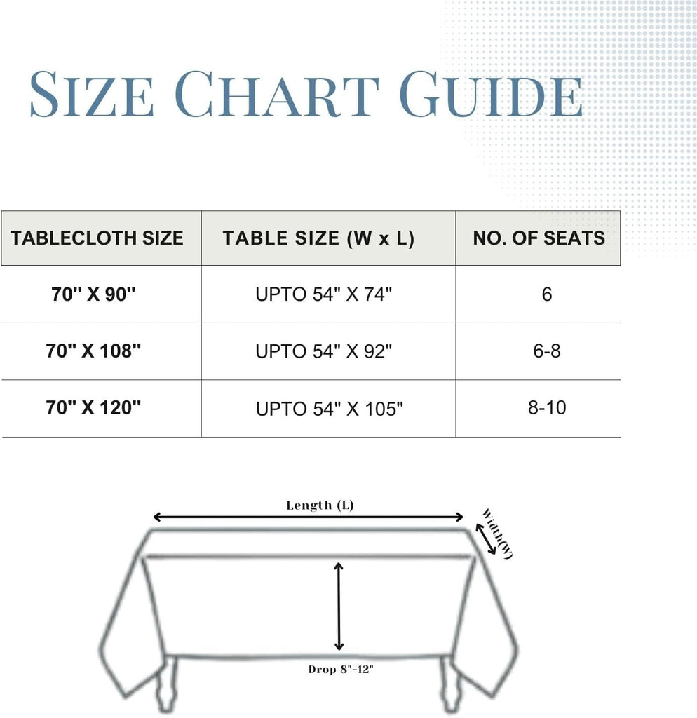 Premium 100% Pure Linen Tablecloth 70"x120" Rectangle, Double Hemstitched Table Cover for Dinner, Pa