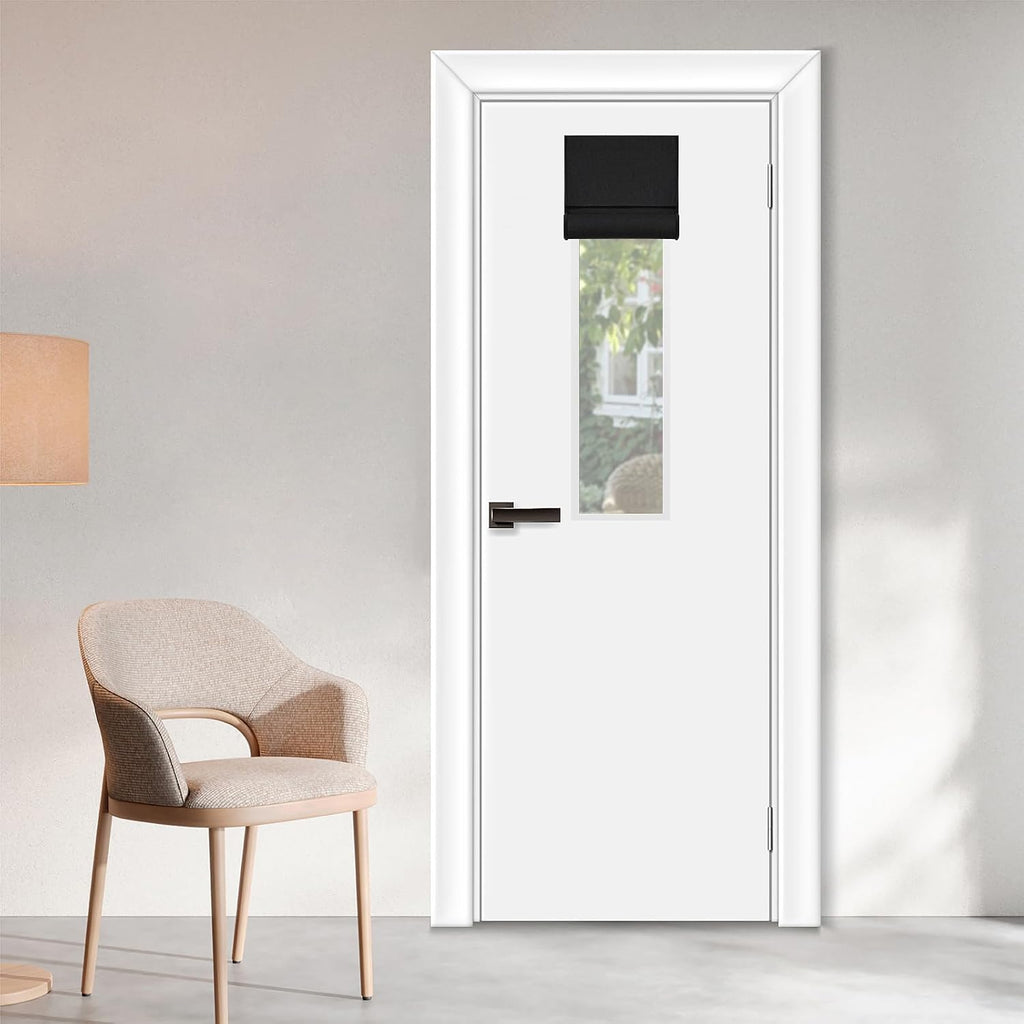 Cordless Blackout Door Curtains, Triple Layers 100% Light Blocking & UV Protect, Noiseless Adjustable Roller Shade
