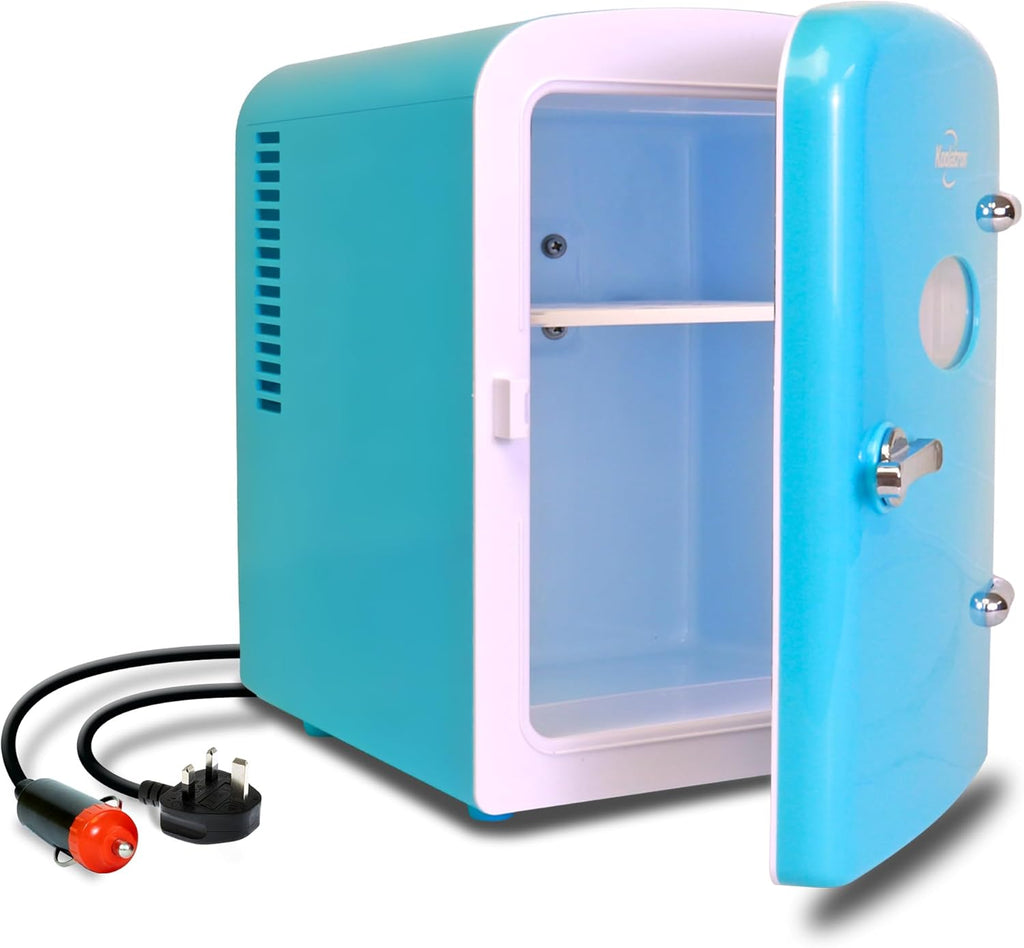 Retro Mini Fridge 4 Liter Green Portable Refrigerator for Bedroom Office Dorm Skincare Table Top Beverage Cooler