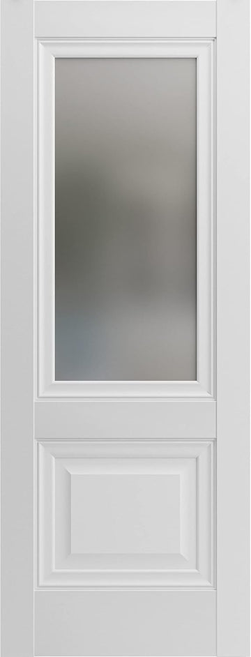 Slab Barn Door Panel | Lucia 8822 White Silk | Sturdy Finished Wooden Kitchen Pantry Shaker Doors | 