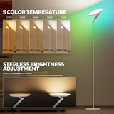 3000LM LED Floor Lamp, Torchiere Floor Lamps with Remote Control, F2 Sunturalux 40W Eye-Caring Reading Light