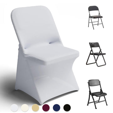 White Spandex Chair Covers 100 Pcs for Wedding Party