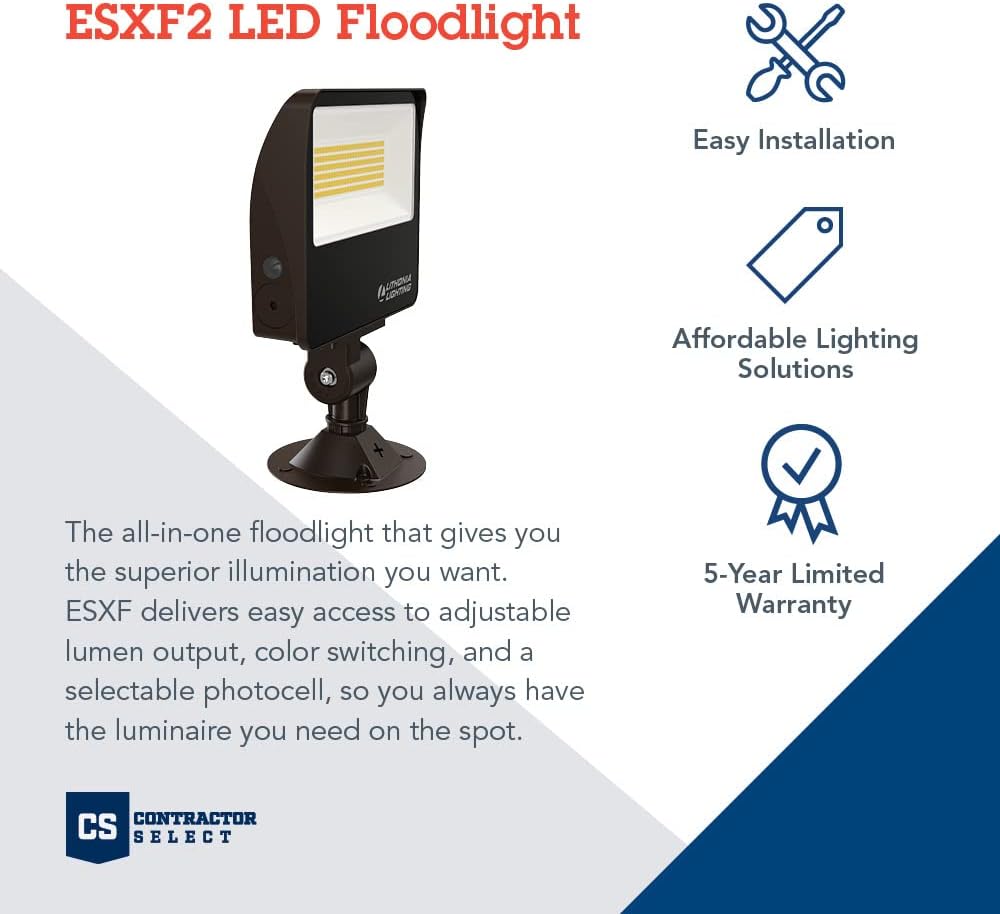 All-in-One LED Flood Light, Waterproof Dusk to Dawn MVOLT | Knuckle or Yoke Mount LED Outdoor Light Fixture