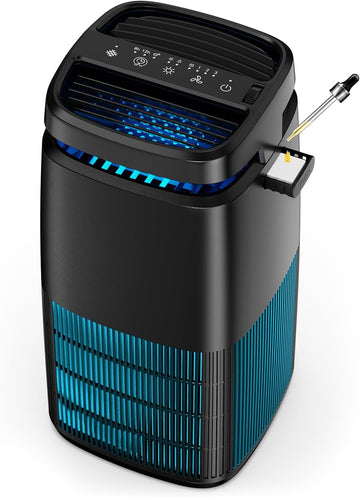 4-in-1 Air Purifiers for Home, Air Ionizer Negative Ion Generator, True H13 Filter, UV, Covers 1250 
