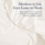 Luxury Percale Duvet Cover - 100% Cotton, Cool, Crisp, Extra-Long Corner Ties, Button Closure, Soft & Breathable