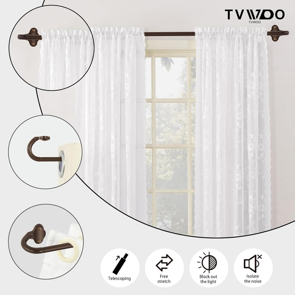 Blackout Wrap Around Curtain Rods,5/8" Small Adjustable 48-90",Gold