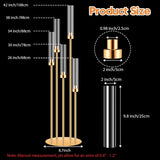 4 Sets Candelabra Centerpieces for Tables,42'' Tall 5 Arms Candlesticks Holder with Lampshade,Wedding Centerpieces