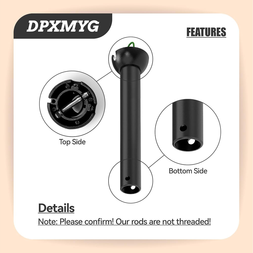 16 inch Ceiling Fan Downrod,1'' Diameter (White, Not Threaded)