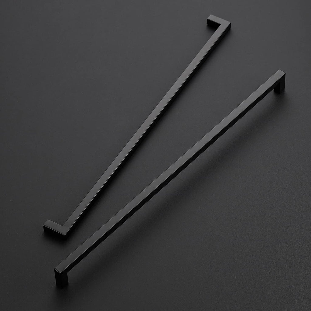 3 Pack Black Matte Cabinet Pulls and Handles - 18 Inch Square, Drawer Pulls, Kitchen Cabinet Hardware
