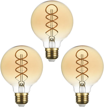 G25 Dimmable Vintage Globe Light Bulbs Retro Decorative LED Edison Bulbs 6W 450lm (Equi. 40W), E26 Medium Base