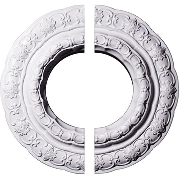 15 3/8"OD x 7"ID x 1"P Lisbon Ceiling Medallion, Two Piece (Fits Canopies up to 7")