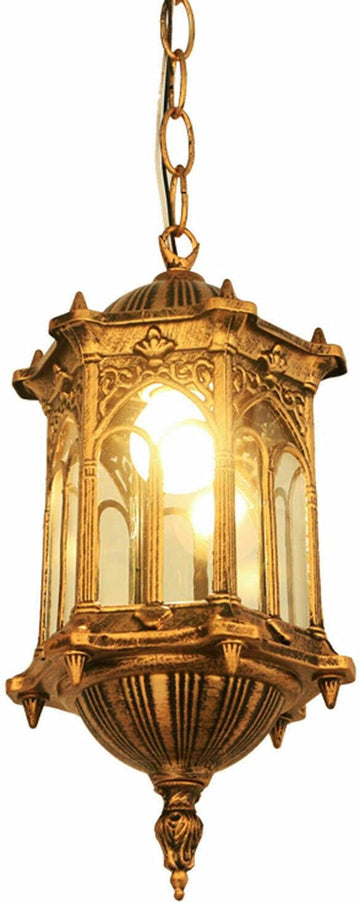 Gazebo Lights Outdoor Hanging Lantern, Rustic Pendant Light Fixture, Outside Waterproof Chandelier