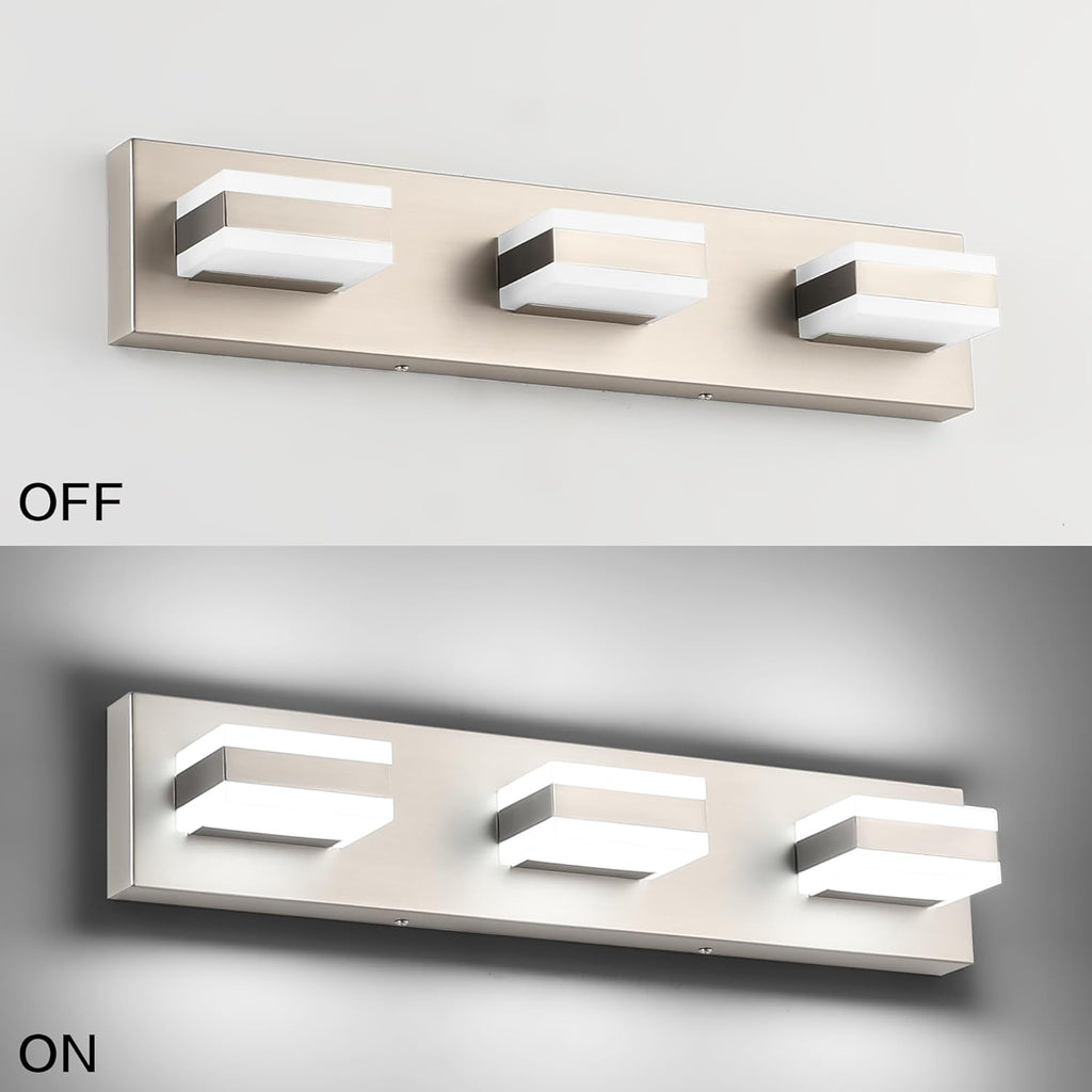 Bathroom Vanity Lights Over Mirror Brushed Nickel Bathroom Light Fixture 3 Light Led Lights s Vanity Lights for Bath