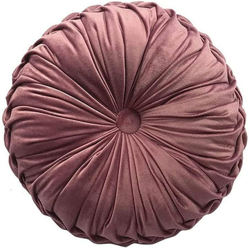 Round Throw Pillow Velvet Home Decoration Pleated Round Pillow Cushion