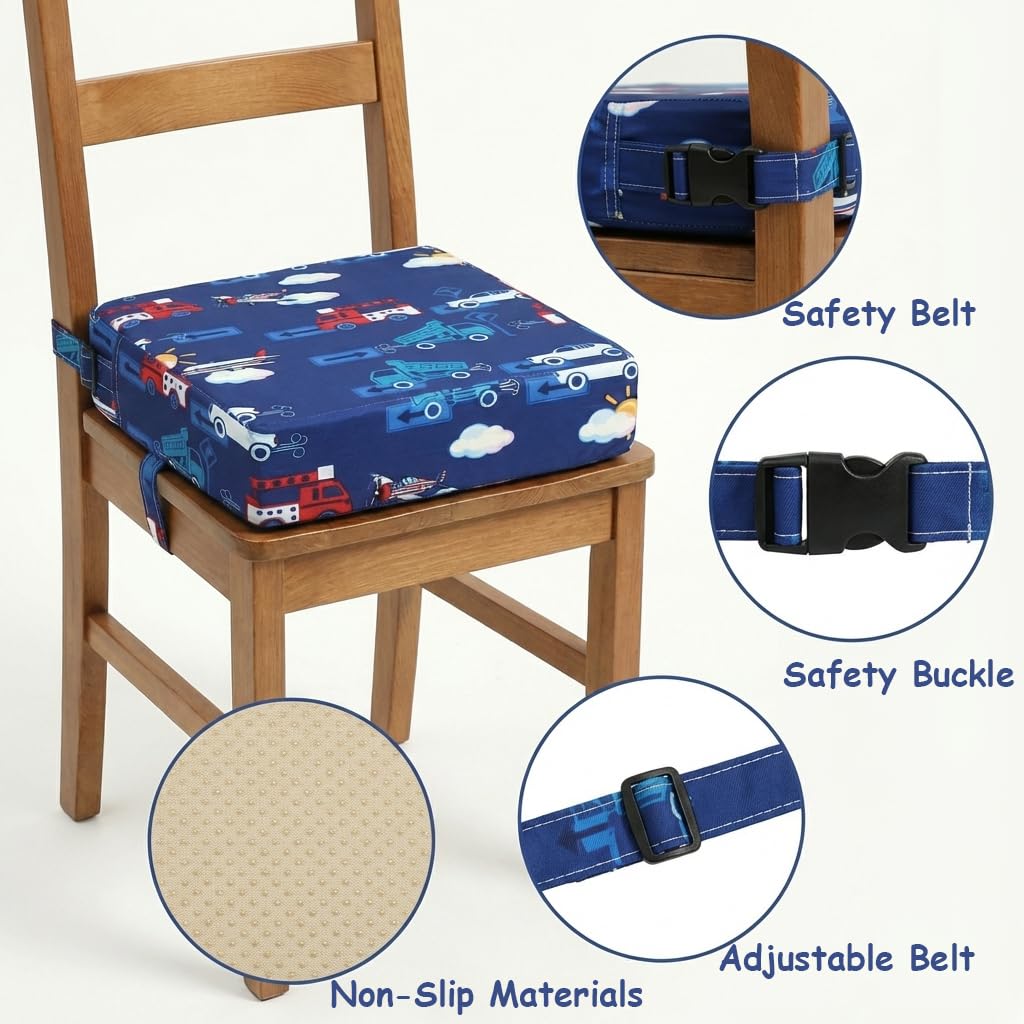 (2 Packs) Toddler Booster Seat Chair - Firm Support Booster Seat for Dining Table with Non-Slip Bottom and Adjustable