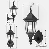 Outdoor Porch Light，Exterior Waterproof Wall Light Fixtures, Special Handling Anti-Corrosion Plastic Material