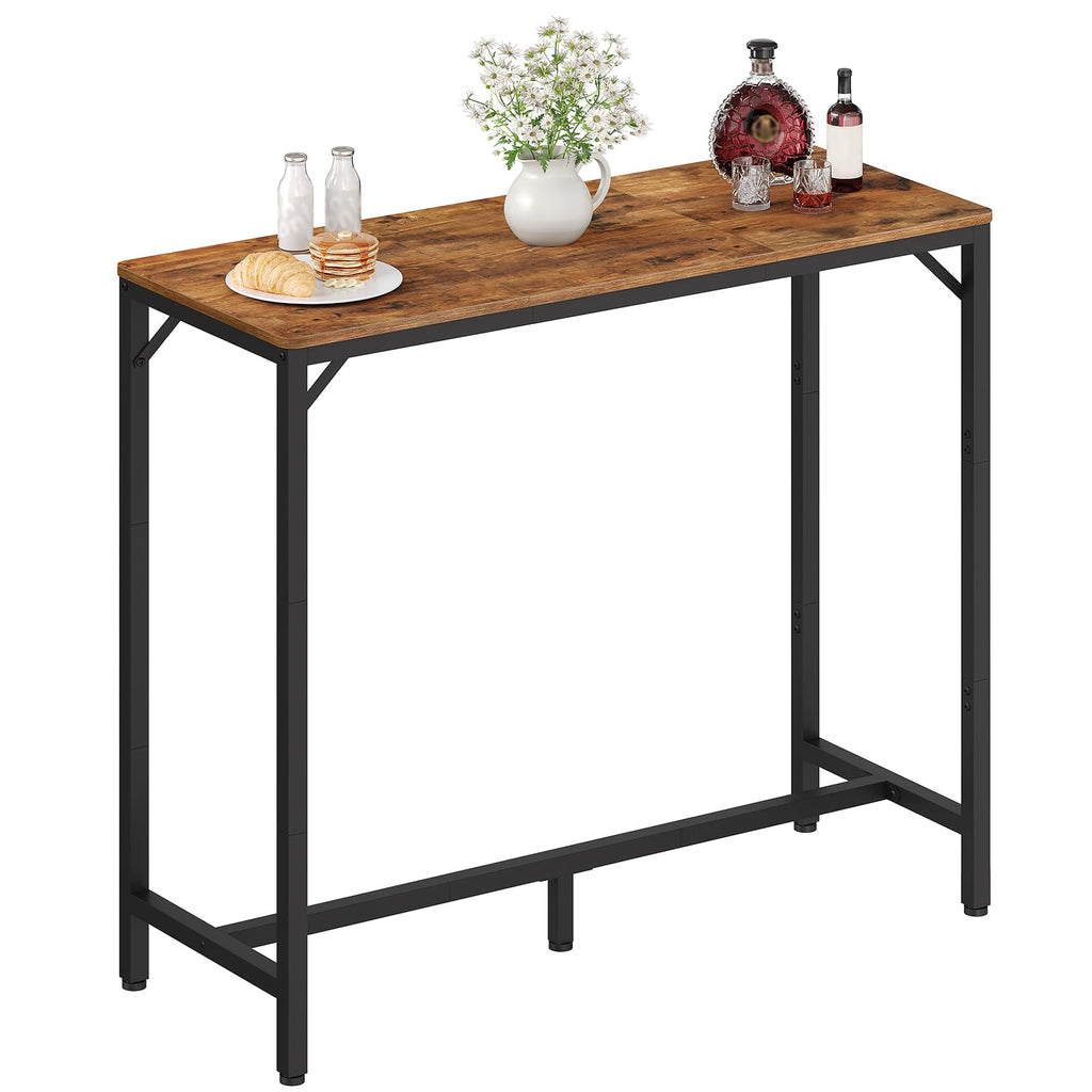 Bar Table, 35.4-Inch Counter Height Pub Table, Cocktail Table