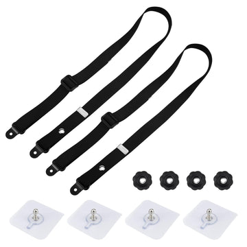2 Pack Adjustable TV Safety Straps, Wall Anchors Prevent Falling Strap, No-Drill Adhesive Anti-Tip Furniture Anchors