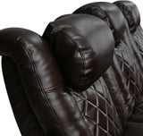 Tuscany Home Theater Seat - Nappa Leather Power Recliner with Cool Gel Memory Foam, USB-C/A Charging, RGB LED Lights