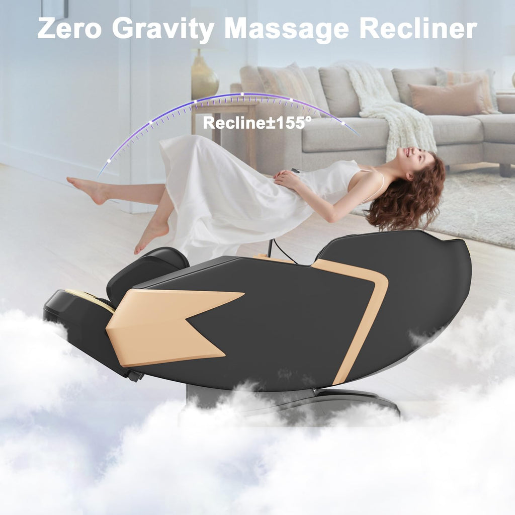Massage Chair Full Body, Zero Gravity Extended Dual SL-Track Massage Recliner with 4D Mechanical Arms, Full Body