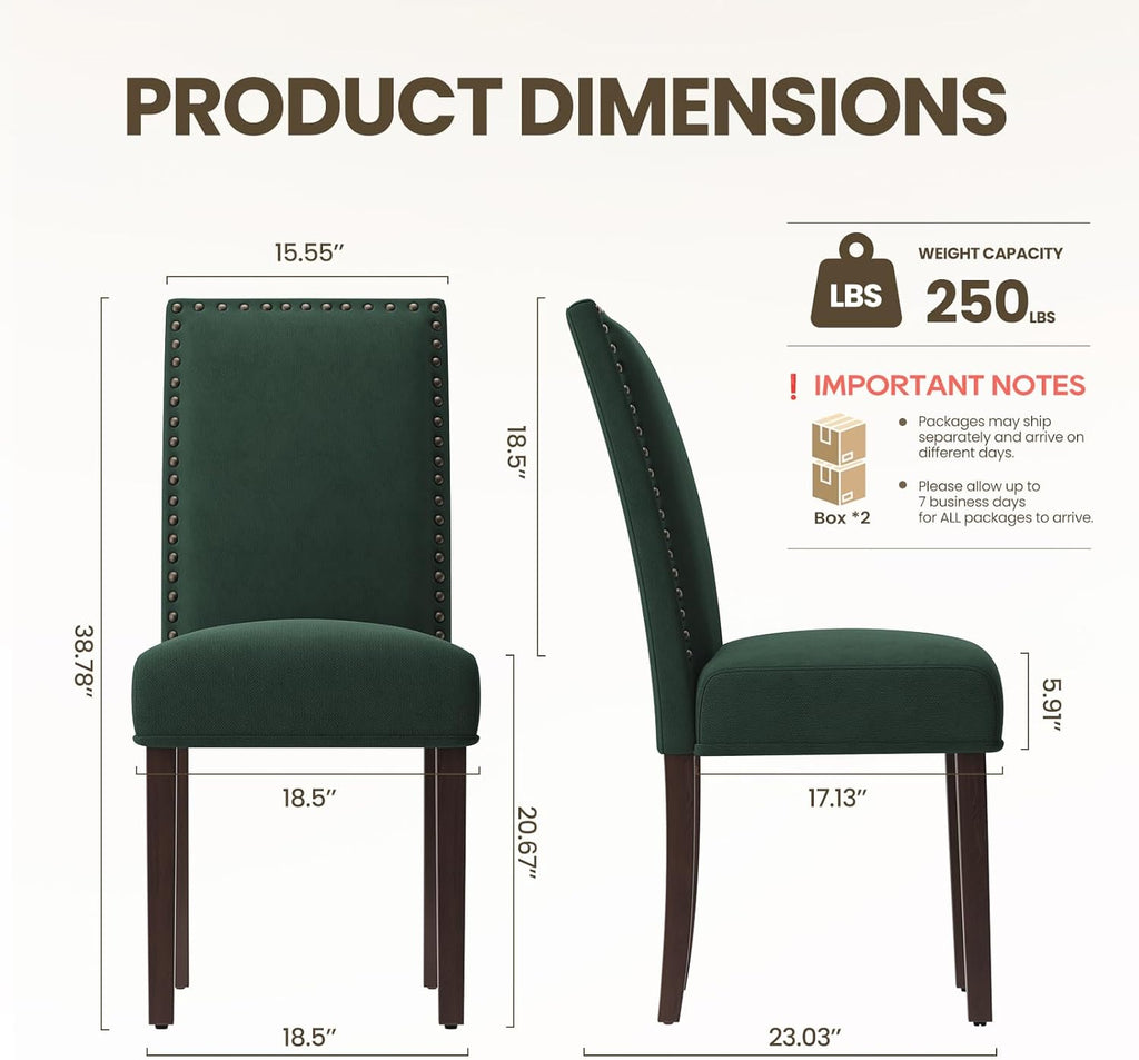 Green Velvet Dining Chairs Set of 4