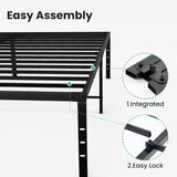 Full 18 Inch Platform Bed Frame, Heavy Duty Metal Foundation Frame, Noise-Free Sturdy Steel Slats, Underbed Storage