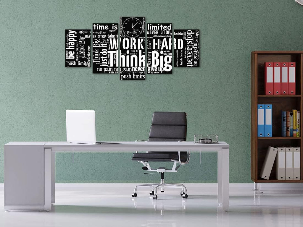 Inspirational Quotes Wall Art Canvas Print Black White Motivational Words Picture Bedroom Office Decor (Small)