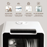 Countertop Dishwasher, 8 Wash Programs NEW Upgraded Model Portable Dishwasher with Child Lock & Delayed Start Function