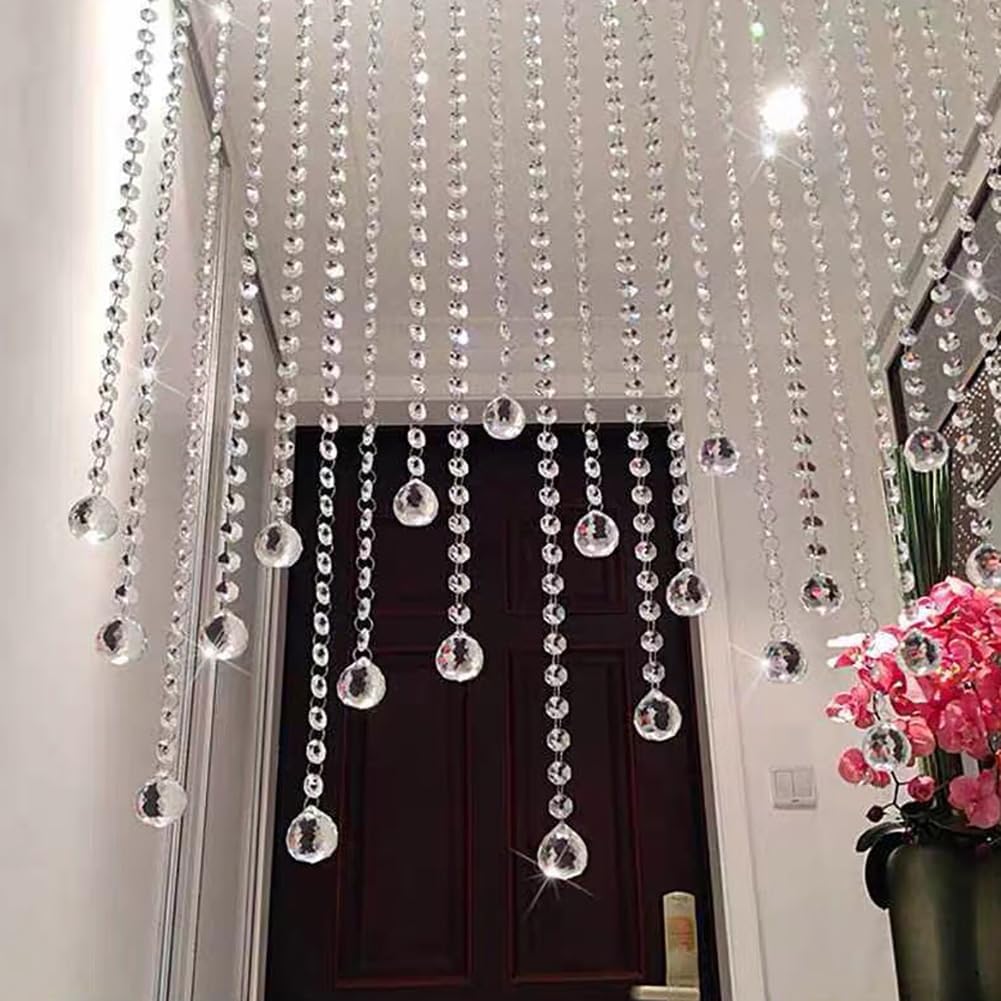 200 Pcs 14 mm 2 Hole Crystal Prism Beads Small Crystal Suncatcher Beads Glass Faceted Bead Chandelier Replacement