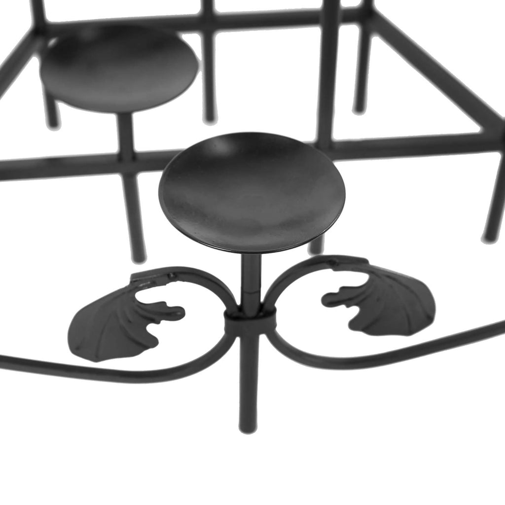 International Cathedral Wrought Iron Hearth Fireplace Candelabra