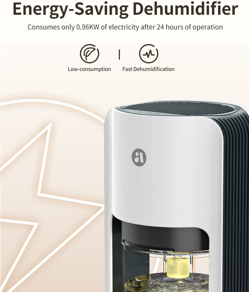 Small Dehumidifier for Bedroom, 42oz Dehumidifier with Auto Shut Off, Quiet Portable Dehumidifier for Bathroom, Closet
