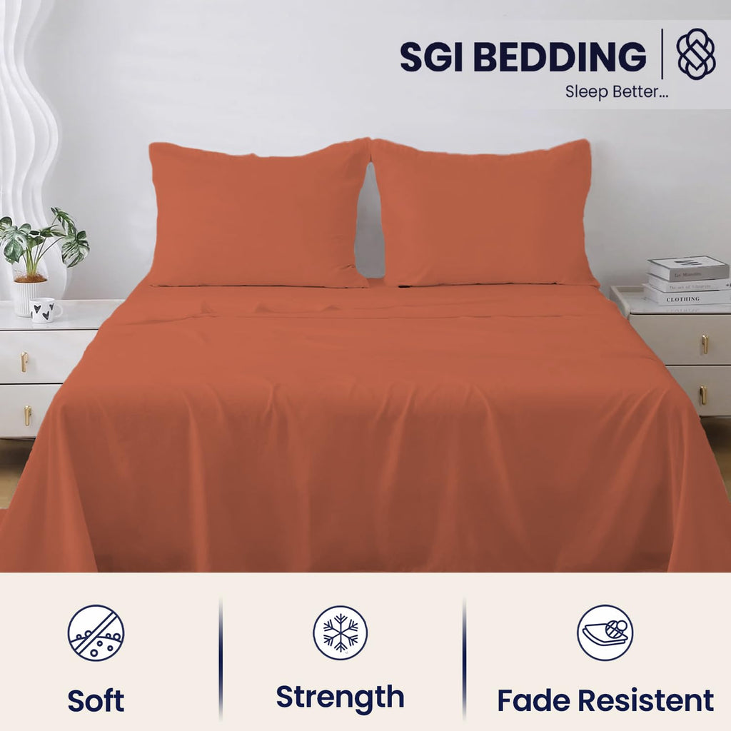 100% Egyptian Cotton Sheets King Size - 600 Thread Count Sheets Set, Soft, Cooling, 15" Deep Pocket, Luxury Hotel