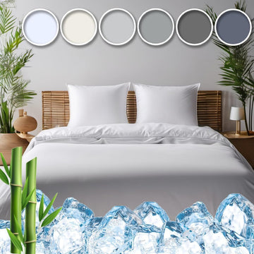 Cooling Bedsheet Set - King Size, 75% Viscose Derived from Bamboo, 25% Modal, White - Cool & Moisture Wicking for Hot