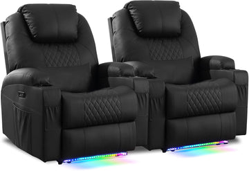 Power Recliner Chair with Vibration Massage & Heat for Adults