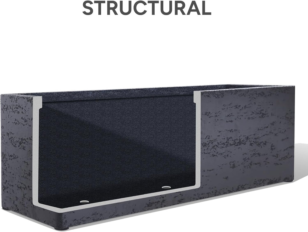 42 Inch Rectangular Concrete Planter(42Lx14Wx15H,58 Pounds),Durable All-Weather Use with Drainage Holes,Large