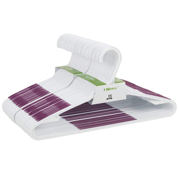 Plastic Clothes Hangers 30 Pack, Hangers with Grip Purple
