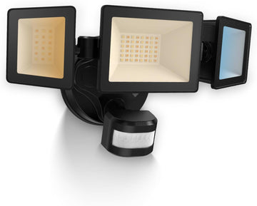 Motion Sensor Outdoor Lights Hardwired(Not Solar),40W 4500LM Flood Lights Outdoor 120V, 3CCT 3000K/4000K/6500K, 3