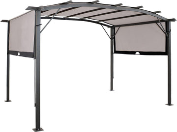 9' x 12' Outdoor Pergola with Retractable Canopy
