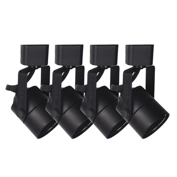 H Type Halogen MR16 GU10 Track Lighting Heads ETL Listed,Black(no Bulb) 4Pack